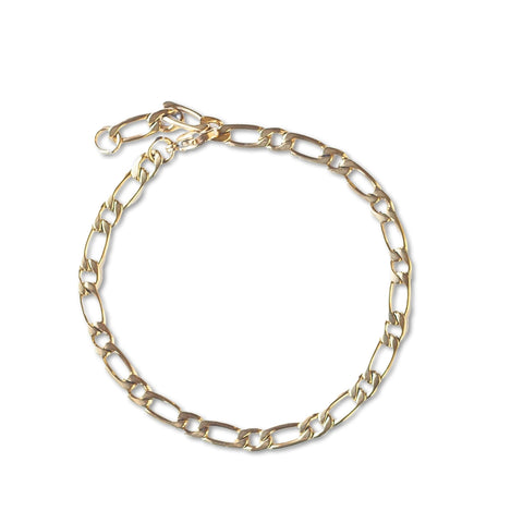 Figaro Gold Chain Bracelet