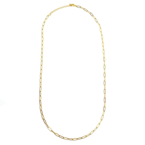 Swing Paperclip Necklace - Gold