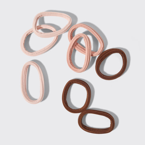 Recycled Rosewood Seamless Hair Elastics - 8 pk