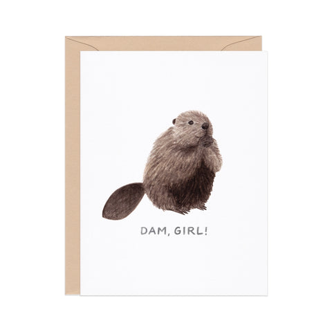 Dam Girl Beaver - Friendship Card