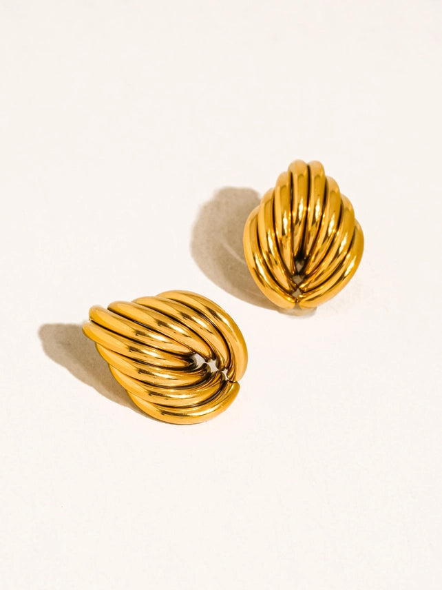 Lysandra 18K Layered Teardrop Earrings