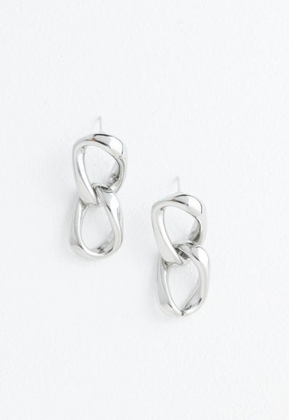 Linked Together Earrings – Silver