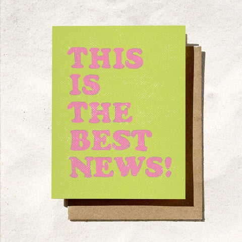 This Is the Best News Congratulations Card