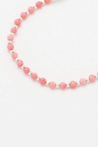 Coral Agate Gemstone Amelia Bracelet