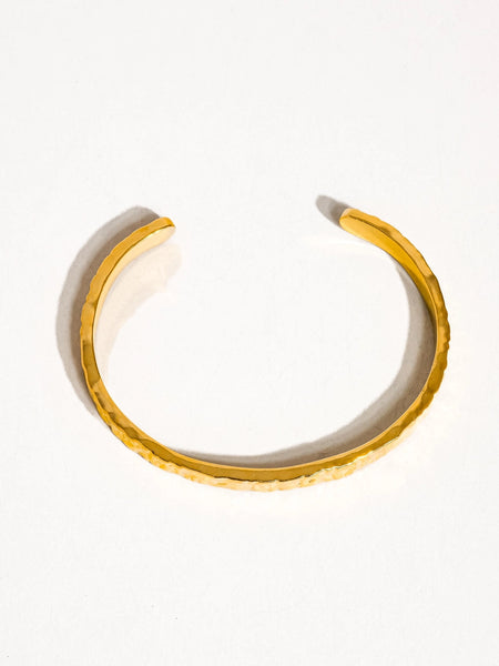 Bastien 18K Textured Thin Bangle