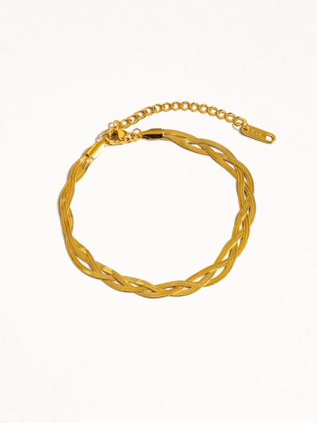 Yvet 18K Braided Snake Chain Bracelet