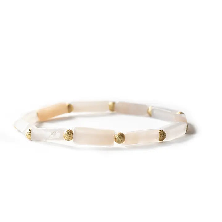 Cube Gemstone Bracelet - Pink Aventurine