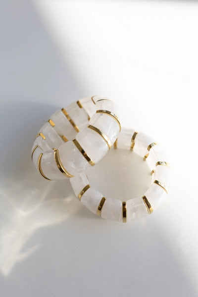 Bibi Stretch Bracelet - White