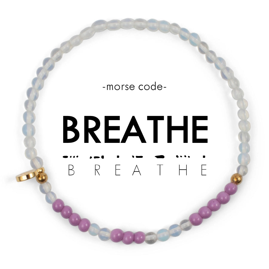 Morse Code Bracelet 3mm - Breathe