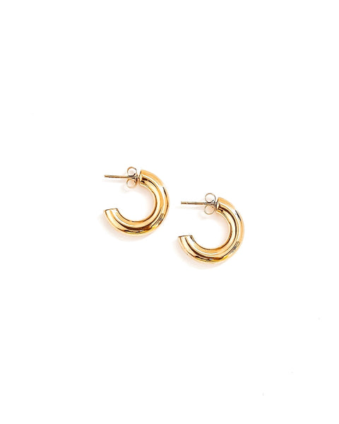 Ethel Gold Hoop Earrings - Small