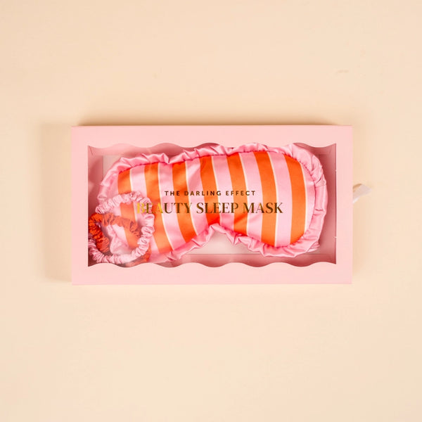 Beauty Sleep Mask – Sicily Stripes Pink