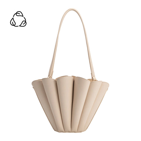 Shellie Vegan Leather Shoulder Bag - Bone