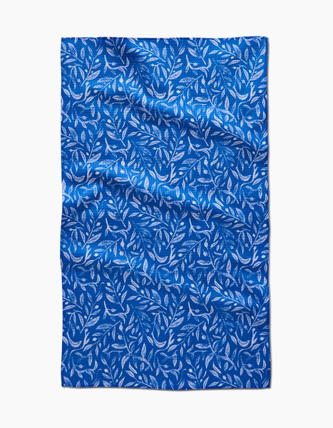 Hanukkah Leaves Tea Towel