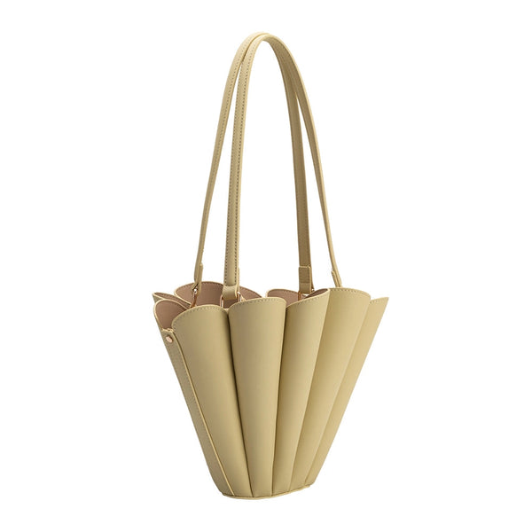 Shellie Vegan Leather Shoulder Bag - Yellow