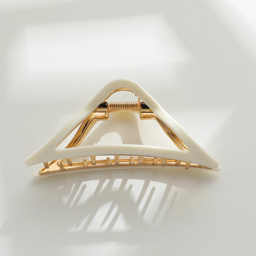 Vera Ivory Gold Metal Clips - Triangle