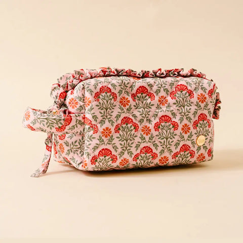 Quilted Cosmetic Pouch – Everbloom Dusty Rose