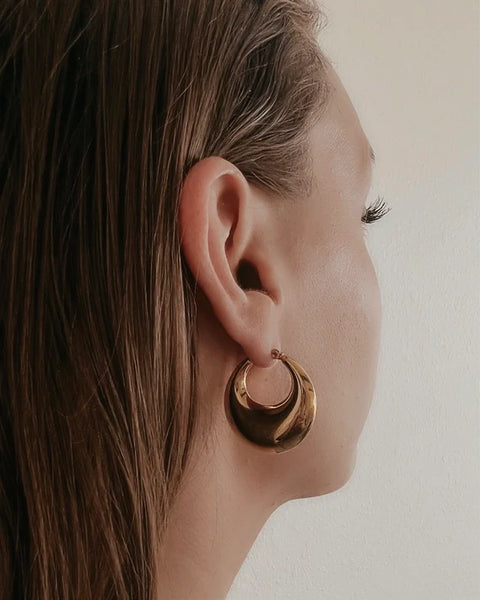 England Gold Hoop Earrings