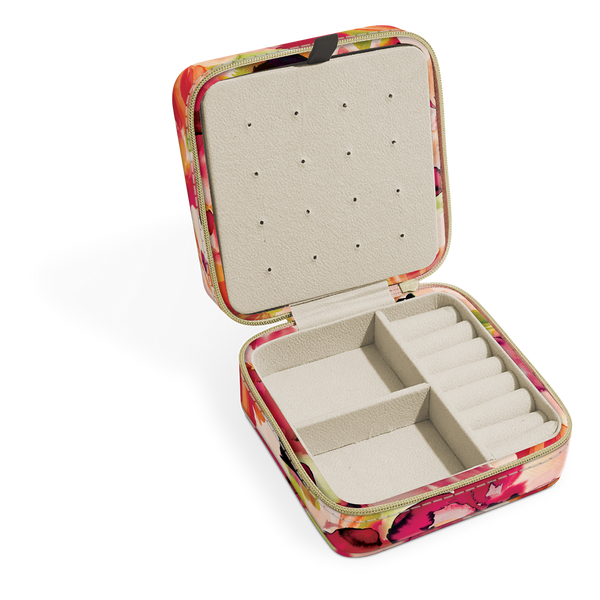 Jewelry Case Hazy Florals Coral
