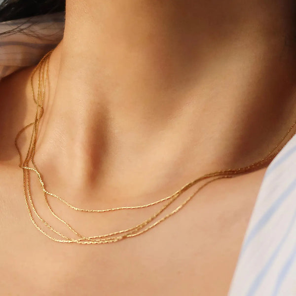 Palisse 18K Layered Dainty Chain Necklace