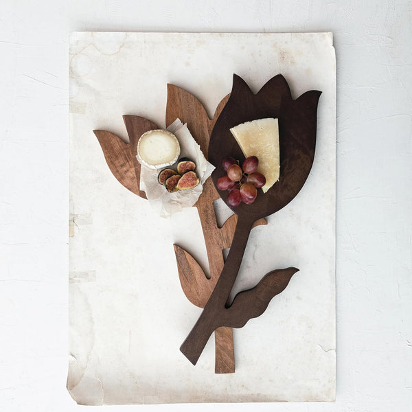 Mango Wood Flower Shaped Serving Board