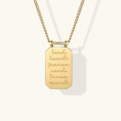 Kind Heart, Fierce Mind, Brave Spirit Necklace