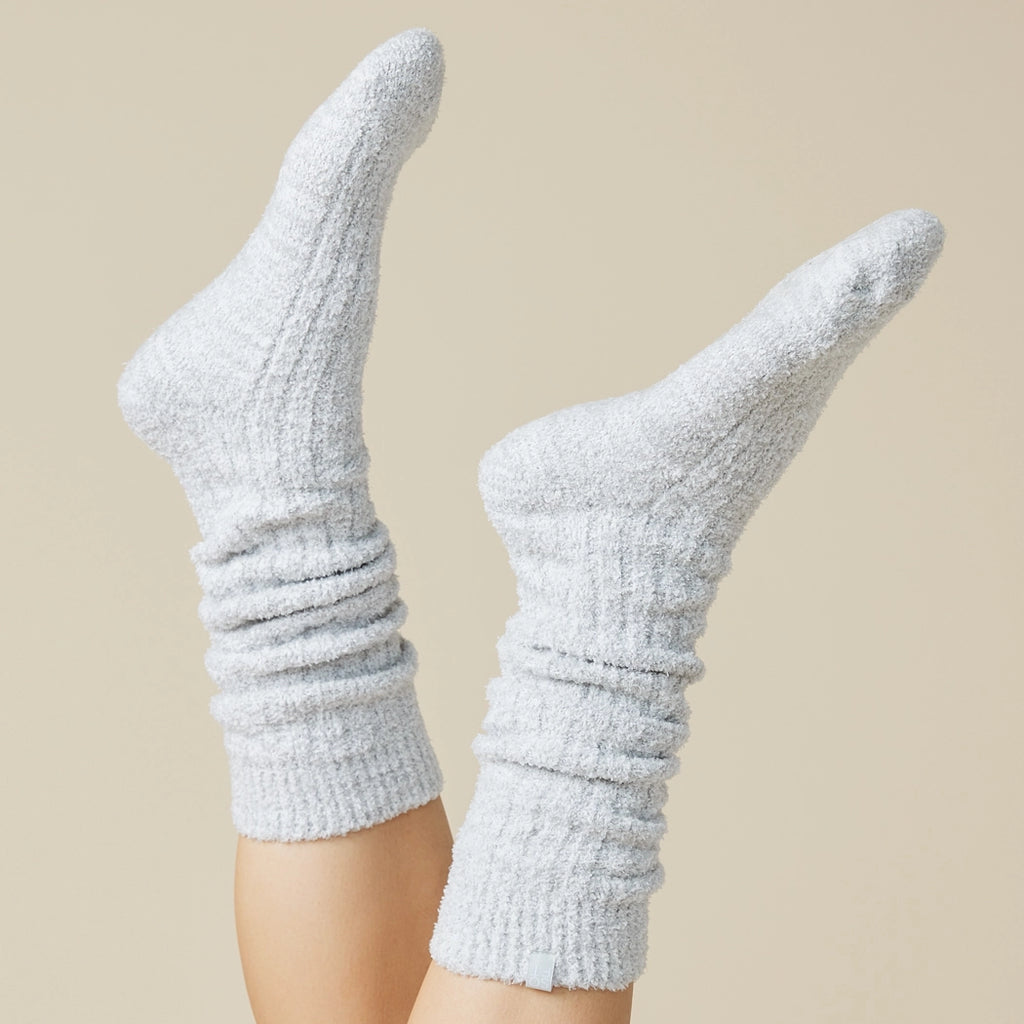 Marshmallow Gripper Socks - Heather Grey