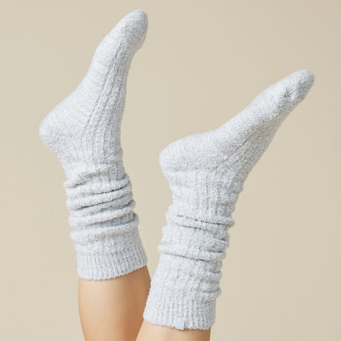 Marshmallow Gripper Socks - Heather Grey