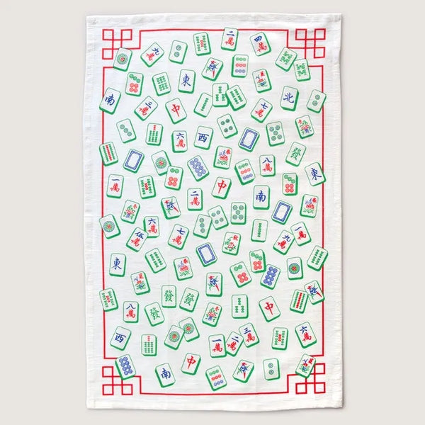 Mah Jong Tiles Tea Towel