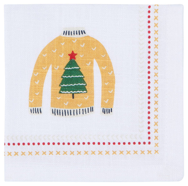 Ugly Christmas Sweaters Cocktail Napkins - Set of 4