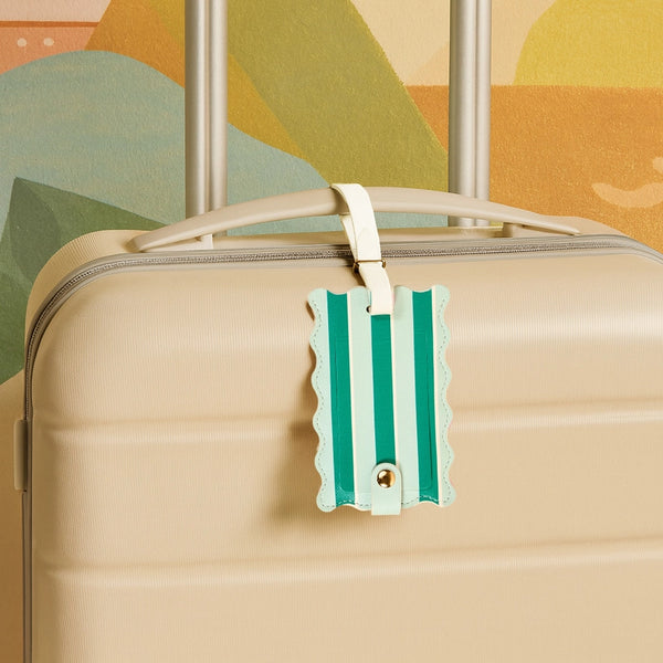Jetsetter Luggage Tag – Sicily Stripes Teal