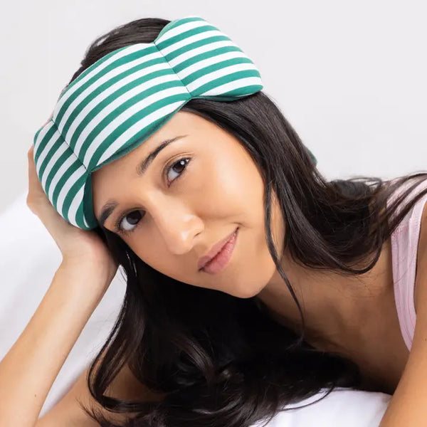 Weighted Sleep Mask - Green Cabana