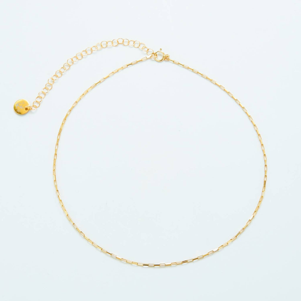 Gold Bar Choker Necklace