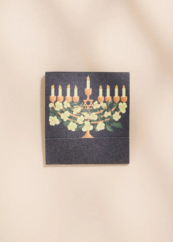 Floral Menorah Printed Matchbooks