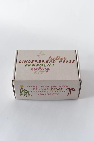 Leather Gingerbread House Ornament Making Kits