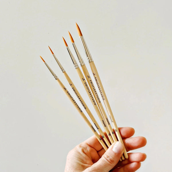 Watercolor Paintbrush Brushes - Set of 5