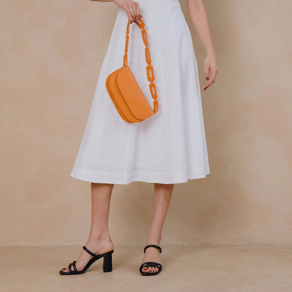 Inez Vegan Shoulder Bag - Orange