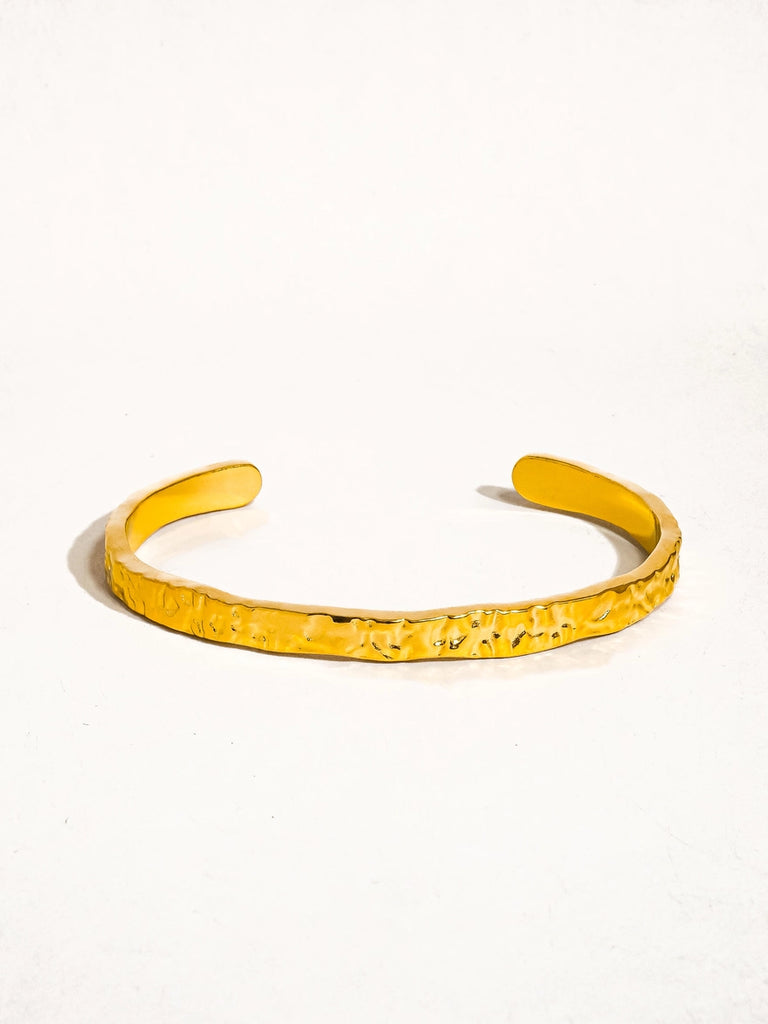 Bastien 18K Textured Thin Bangle