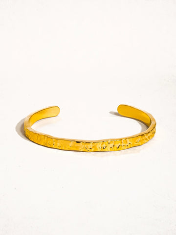 Bastien 18K Textured Thin Bangle