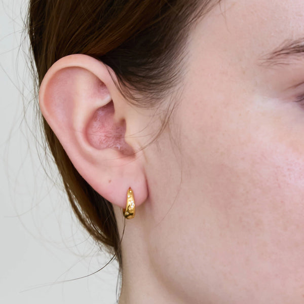 Moon & Star Gold Hoop Earrings