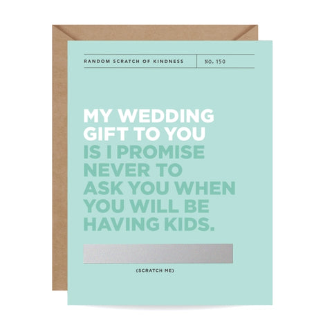 Scratch-Off My Gift To You - Wedding Card