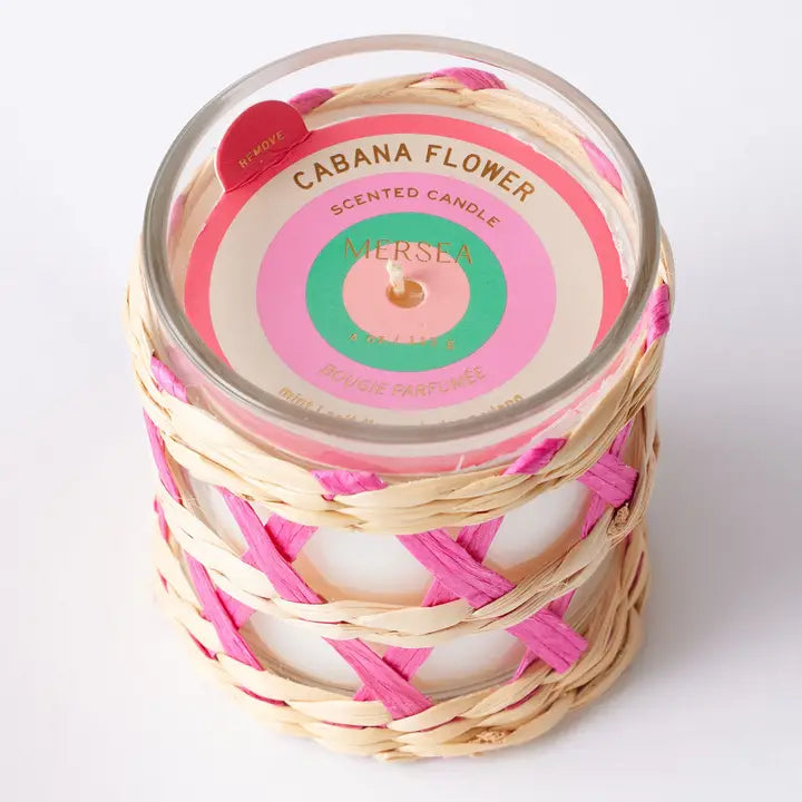 Cabana Flower Seagrass Candle (CANNOT SHIP)