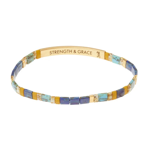 Strength & Grace Miyuki Bracelet - Indigo / Gold