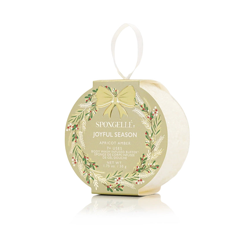 Apricot Amber Holiday Wreath Body Buffer