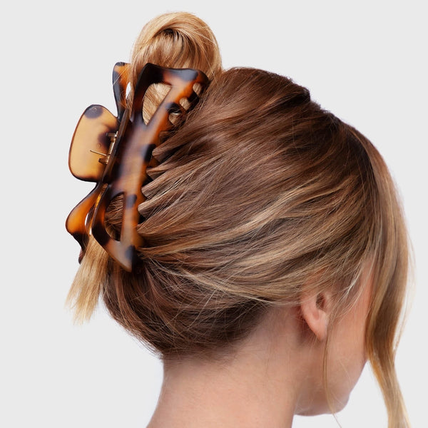 Jumbo Classic Claw Clips - Black & Tortoise