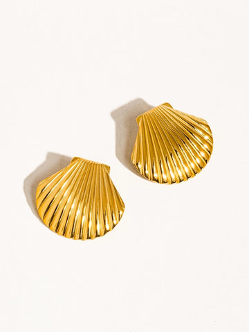 Cèpe 18K Gold Shell Studs
