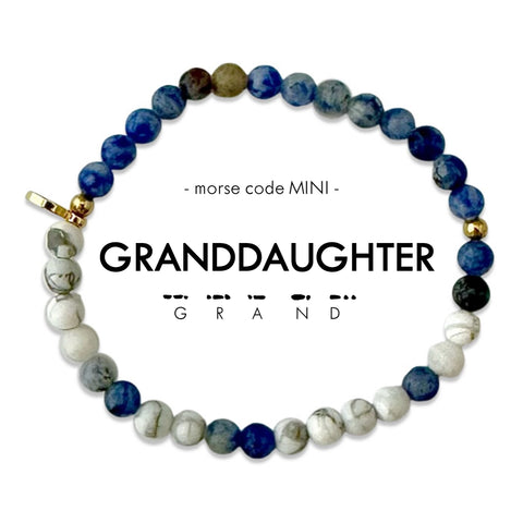 MINI Morse Code Bracelet - Granddaughter