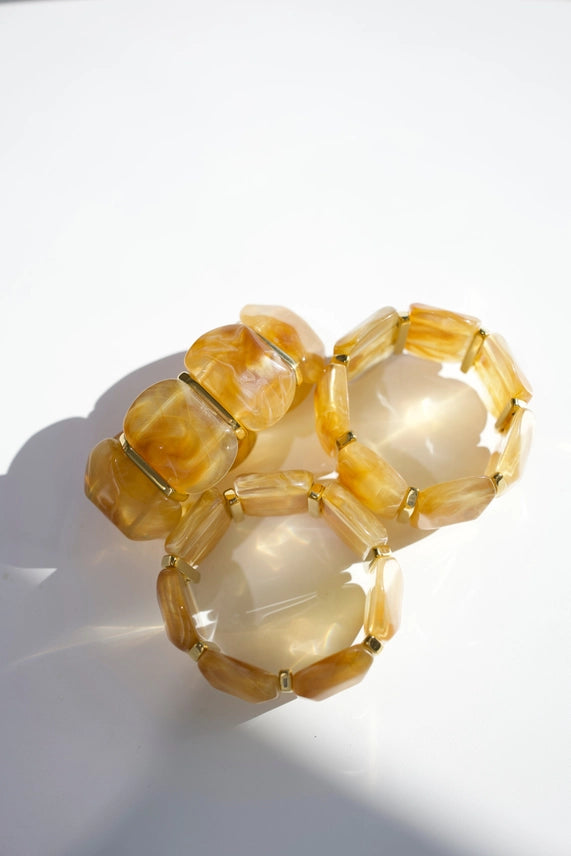 Emma Stretch Bracelet - Light Tortoise