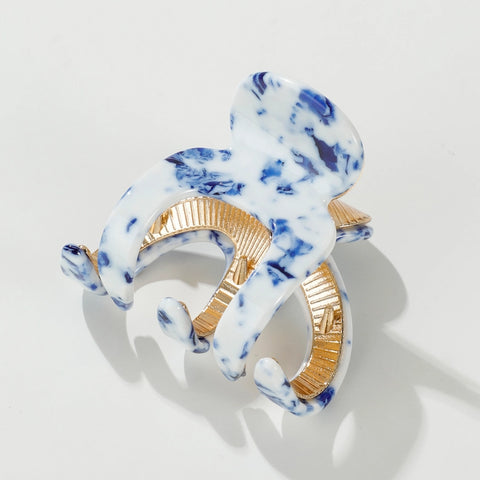 Small Octopus Metal Clip - Coastal Blue