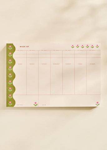 Garden Border Weekly Plan Notepad