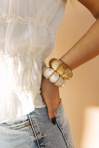 Bibi Stretch Bracelet - Light Brown